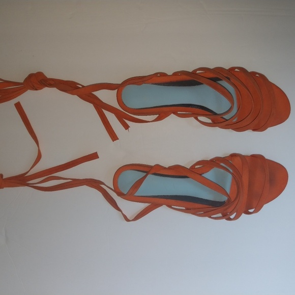 Just Fab sandals Orange sandals, Size 9 - Picture 4 of 7